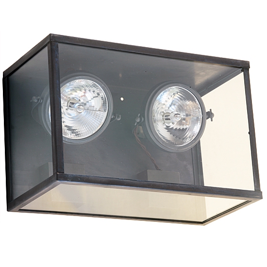 Classic Wall Lamp Vitrine with Two Adjustable Spots