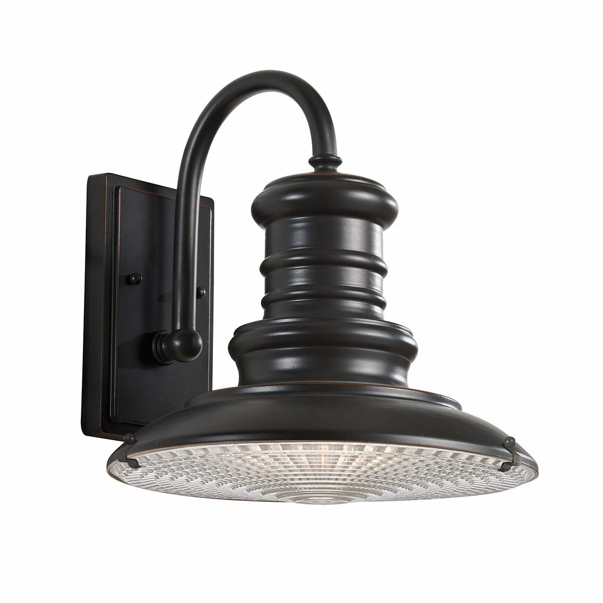 Large Wall Light With Prismatic Diffuser, 32 cm