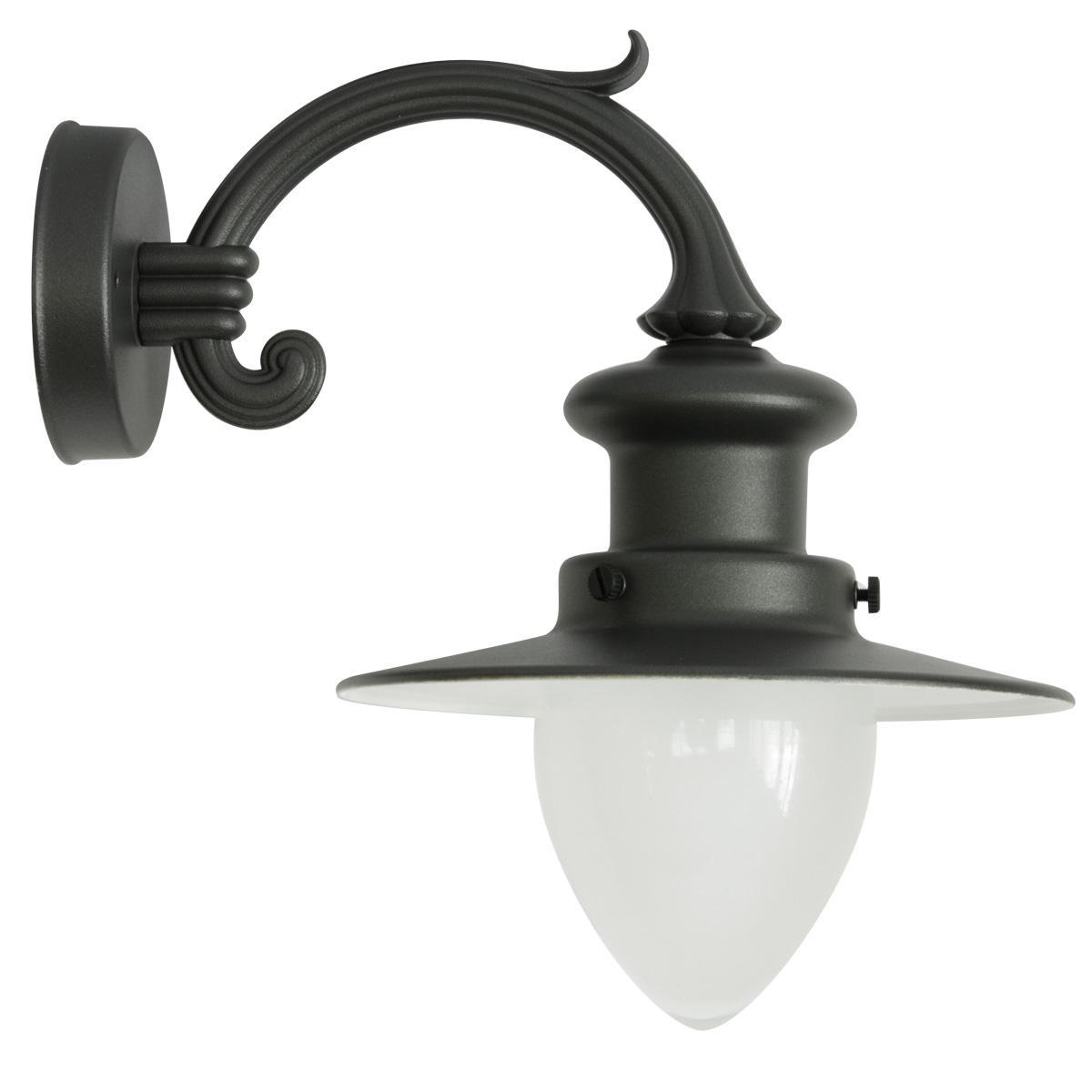 Factory-style Wall Light for Outdoor Use with Pointed Glass Factory-style Wall Light for Outdoor Use with Pointed Glass