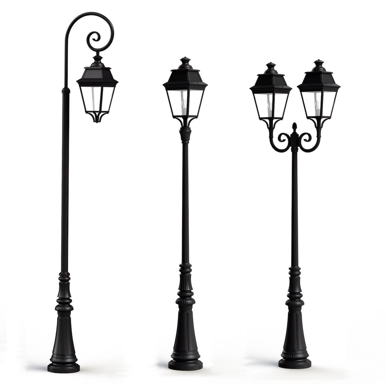 Standleuchte  Avenue 3, drei Modelle Standleuchte  Avenue 3, drei Modelle