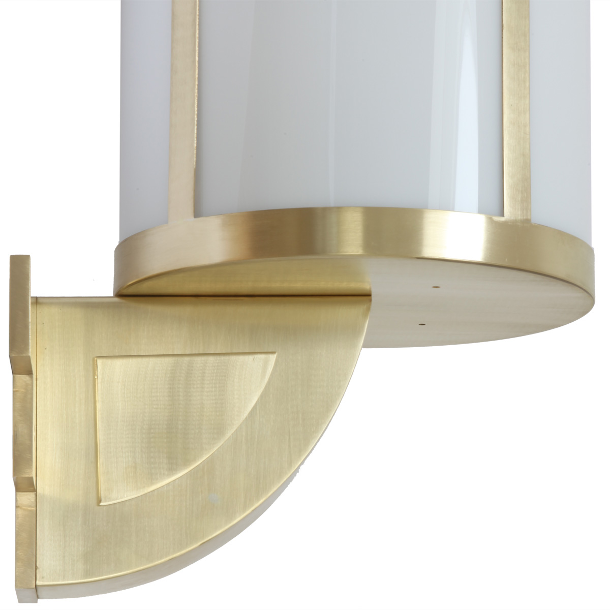 Bild 3: Das Messingwandteil Große Art déco-Außenleuchte mit Zylinderglas S 4-1: Das Messingwandteil