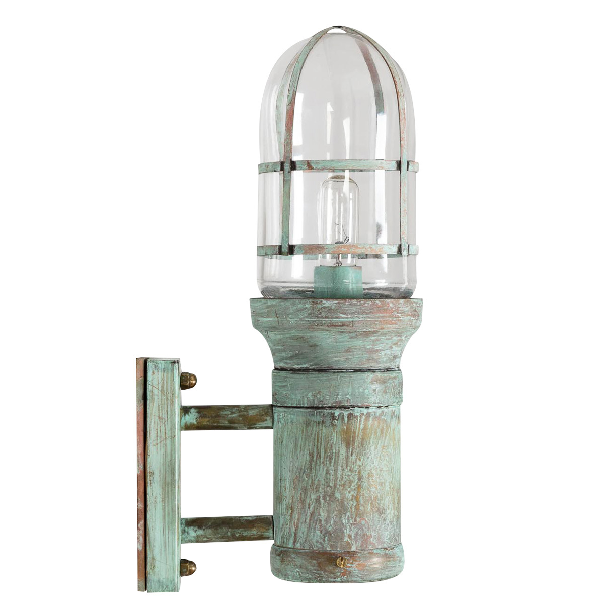 Maritime wall light with barred glass Beg Meil