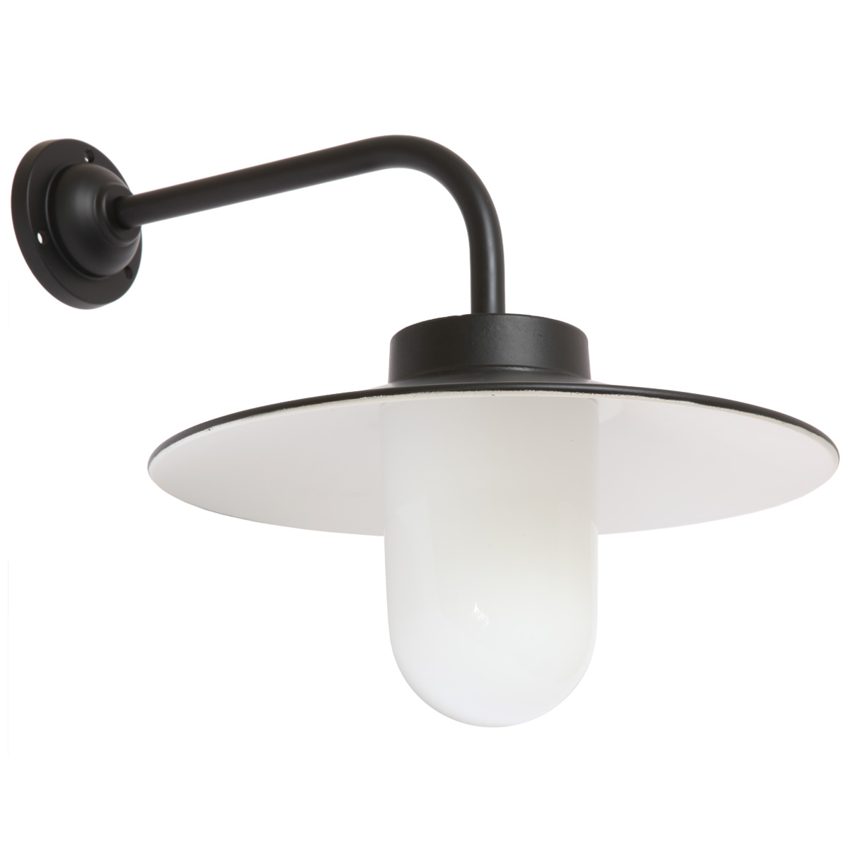 Bild 5: Außenlampe aus Aluminium mit opalenem Zylinderglas Klassische Außenleuchte aus Aluminium 38-90: Außenlampe aus Aluminium mit opalenem Zylinderglas