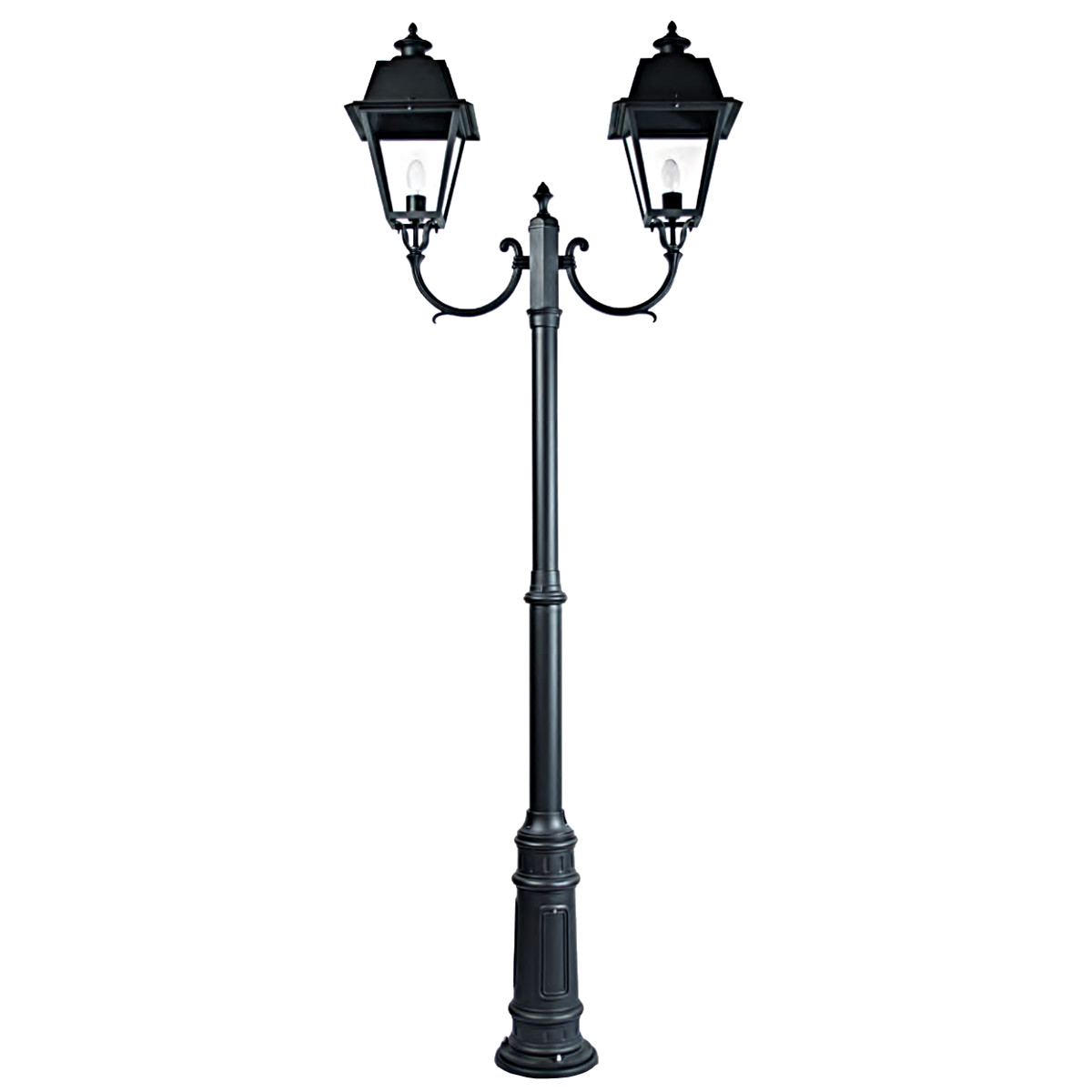 Historical Double-flame Lantern Post Lamp from Italy