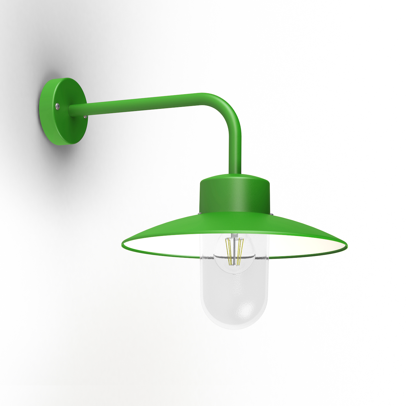 Bild 3: Klassische Wandleuchte Belcour mit flachem Schirm und 90 Grad Wandarm, Grün Französische Hofleuchte Belcour mit Glassturz: Klassische Wandleuchte Belcour mit flachem Schirm und 90 Grad Wandarm, Grün