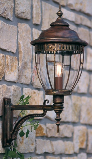 Hand-Forged German Outdoor Wall Lantern WL 3449 Hand-Forged German Outdoor Wall Lantern WL 3449