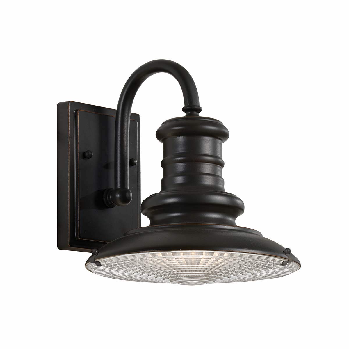 Small Wall Light With Prismatic Diffuser, 24 cm