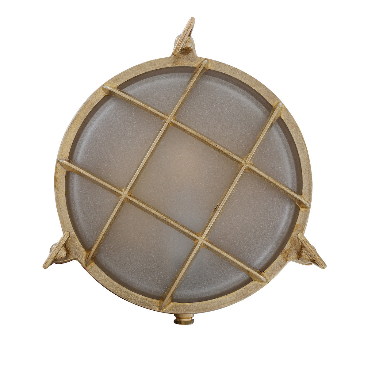 Bild 4: Messing Natur, mattes Glas Adoon Marine-Wandlampe Ø 21 cm: Messing Natur, mattes Glas