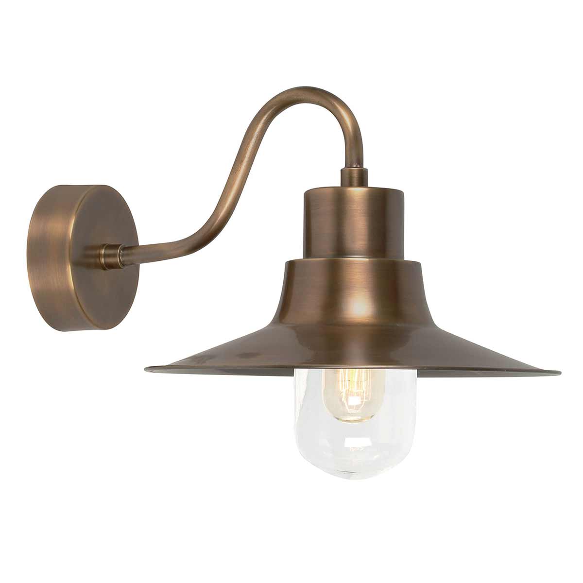 Zeitlose Hofleuchte aus Messing in Alt-Bronze