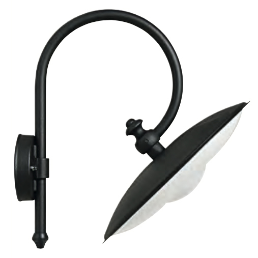 LED-Außen-Wandlampe mit Bogenarm, nach vorne gestellt LED-Außen-Wandlampe mit Bogenarm, nach vorne gestellt