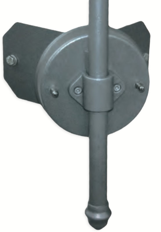 Italienische Wandlampe für außen mit Bogenarm: Das optional erhältliche Eckmodul zur Befestigung der Leuchte an eine Hausecke.