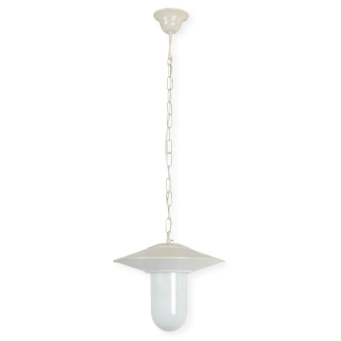 Italian Hanging Lamp with Chain and Makrolon Glass