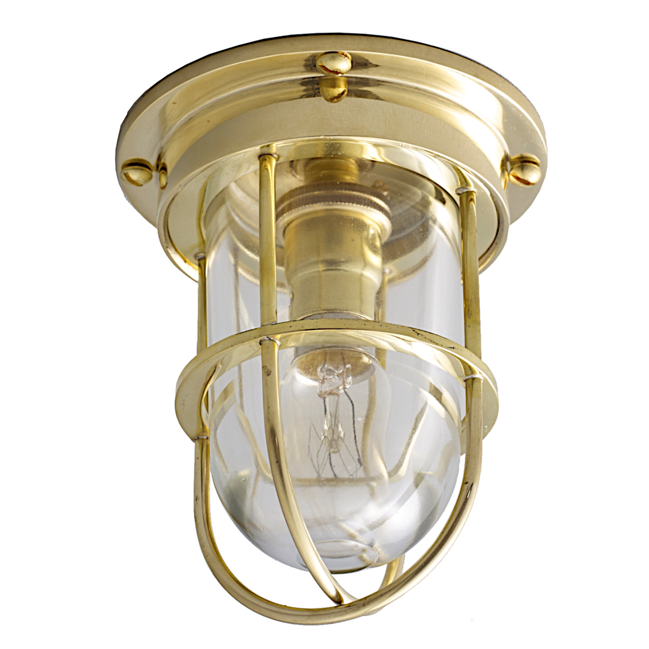 Miniature Yacht Companionway Ceiling Light with Guard 7203
