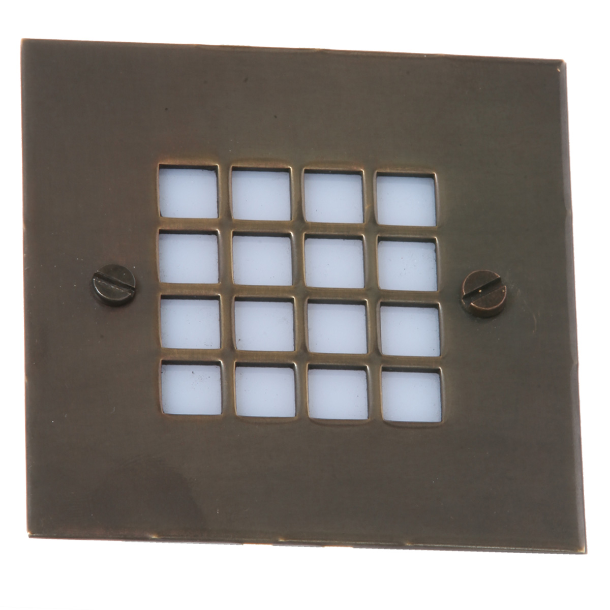 Design-Einbauleuchte aus Messing Grille Design-Einbauleuchte aus Messing Grille
