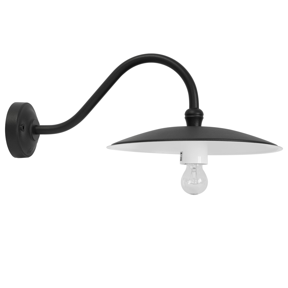 Bild 5: Abgebildet in Graphitgrau: Wandlampe für außen ohne Glas mit Schwanenhals Wandlampe für außen ohne Glas mit Schwanenhals: Abgebildet in Graphitgrau: Wandlampe für außen ohne Glas mit Schwanenhals