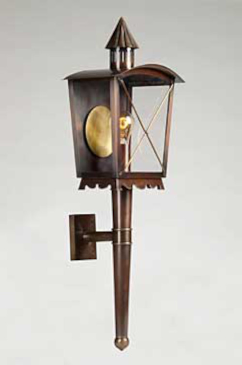 Historische Postkutscherlampe aus Kupfer oder Messing Historische Postkutscherlampe aus Kupfer oder Messing