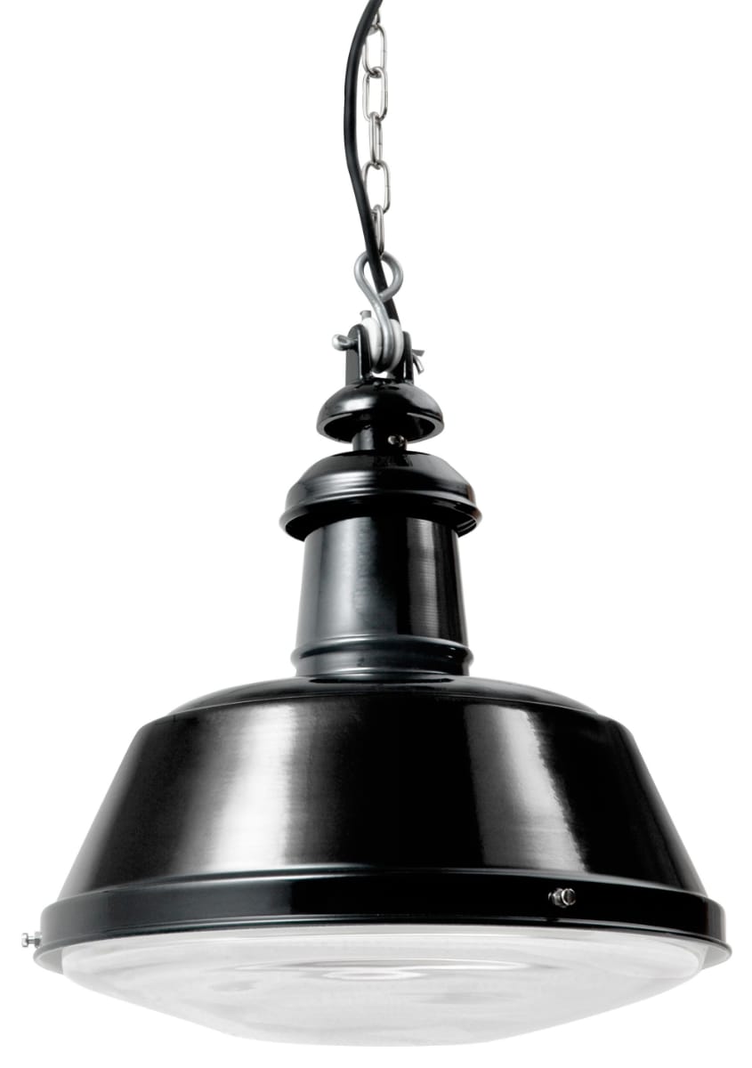 Bild 5: Industrie-Außenleuchte Berlin Glas für Außen in Tiefschwarz, Alugussaufhängung mit Kette Industrieleuchte für Außen Berlin Glas: Industrie-Außenleuchte Berlin Glas für Außen in Tiefschwarz, Alugussaufhängung mit Kette