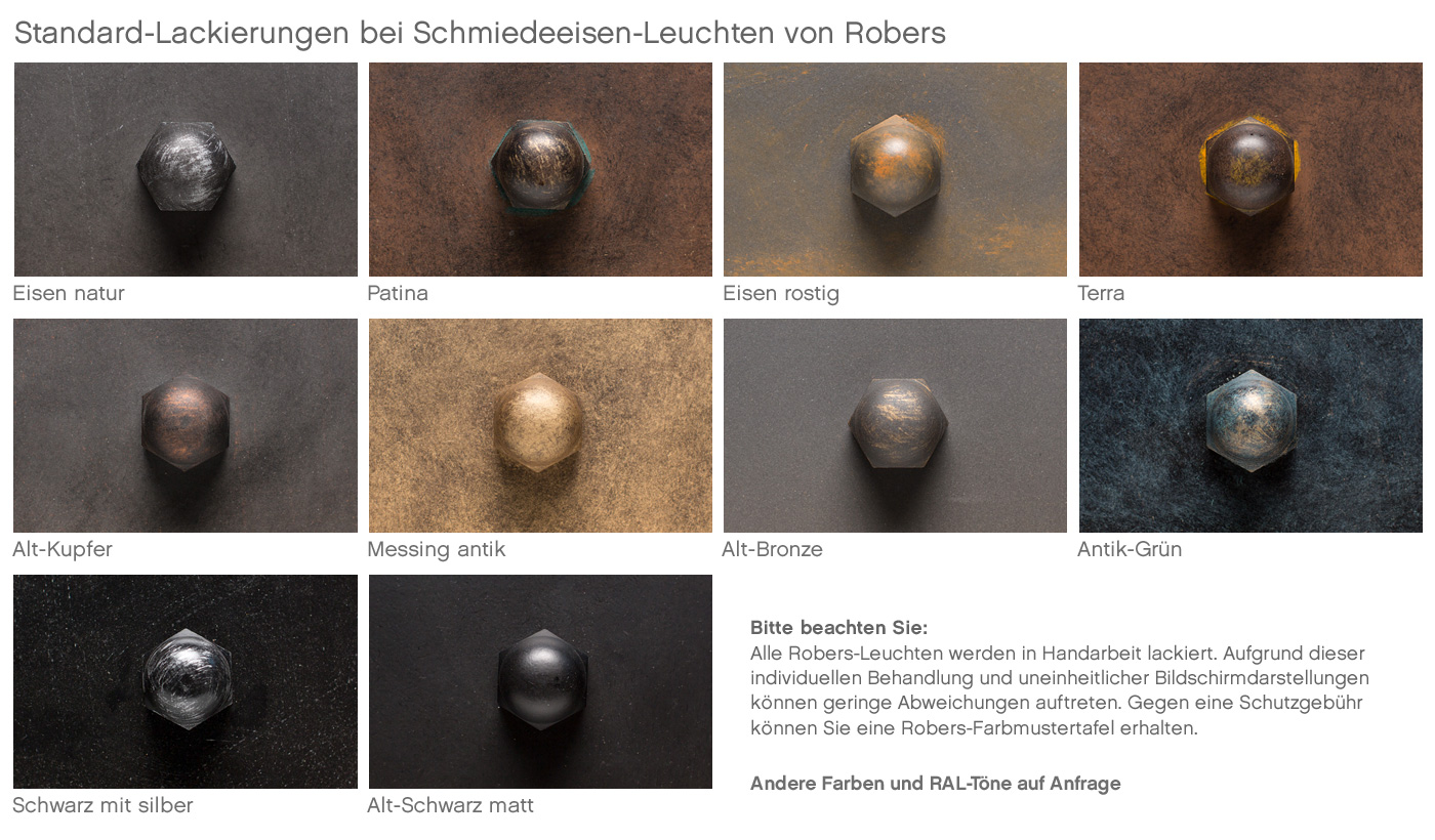8-flammige Hängeleuchte aus Schmiedeeisen HL 2591, Bild 2