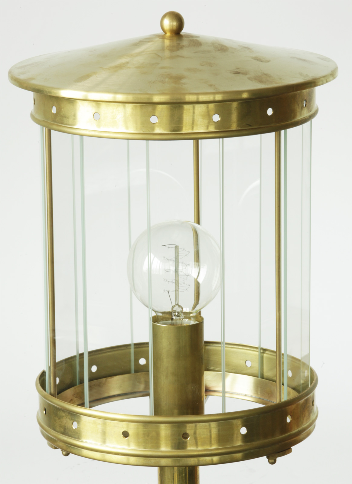 Outdoor Pedestal Light in Brass: Leuchtenkörper in Messing roh