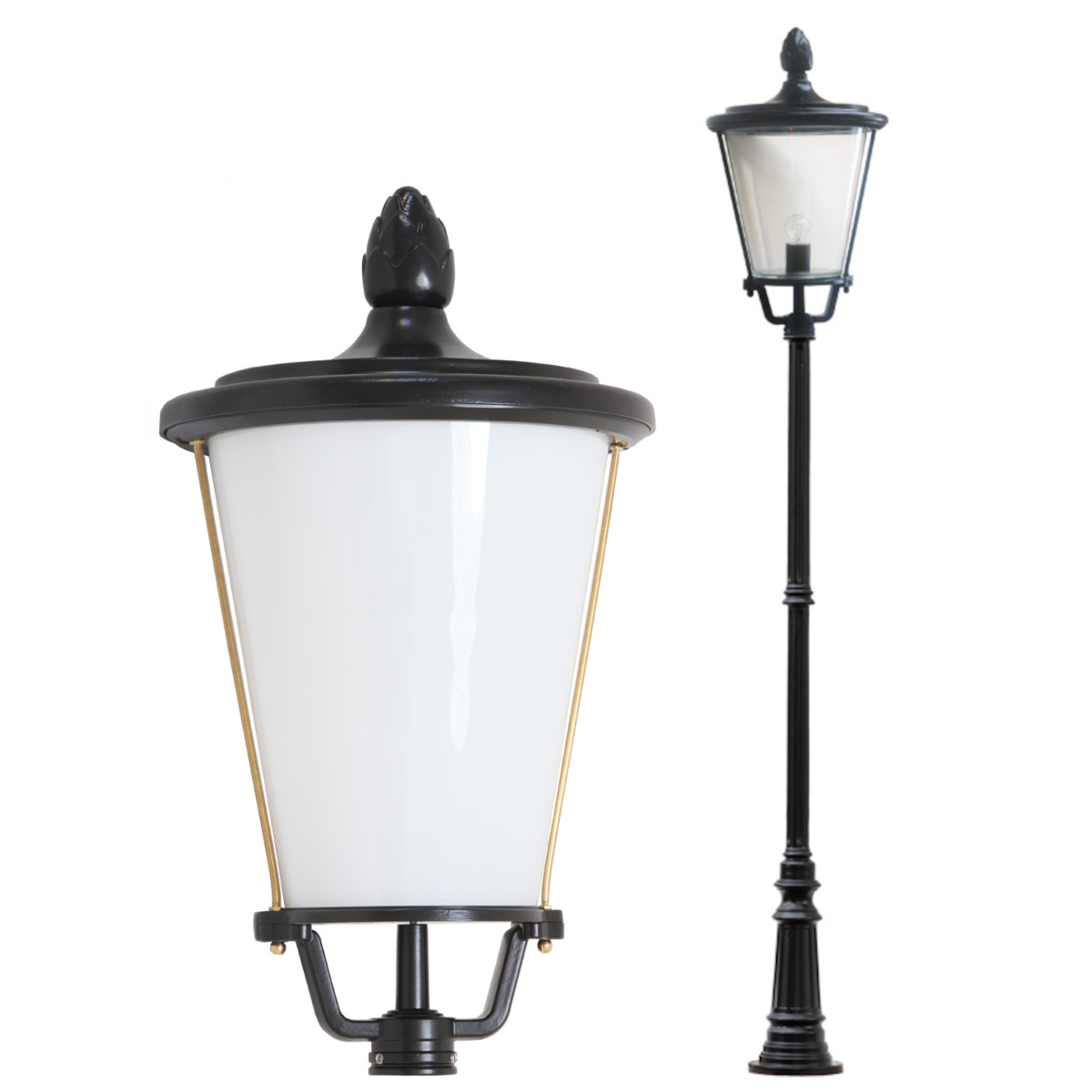 Mastleuchte mit Glasmantel-Laterne Rodos 2P.43 Mastleuchte mit Glasmantel-Laterne Rodos 2P.43