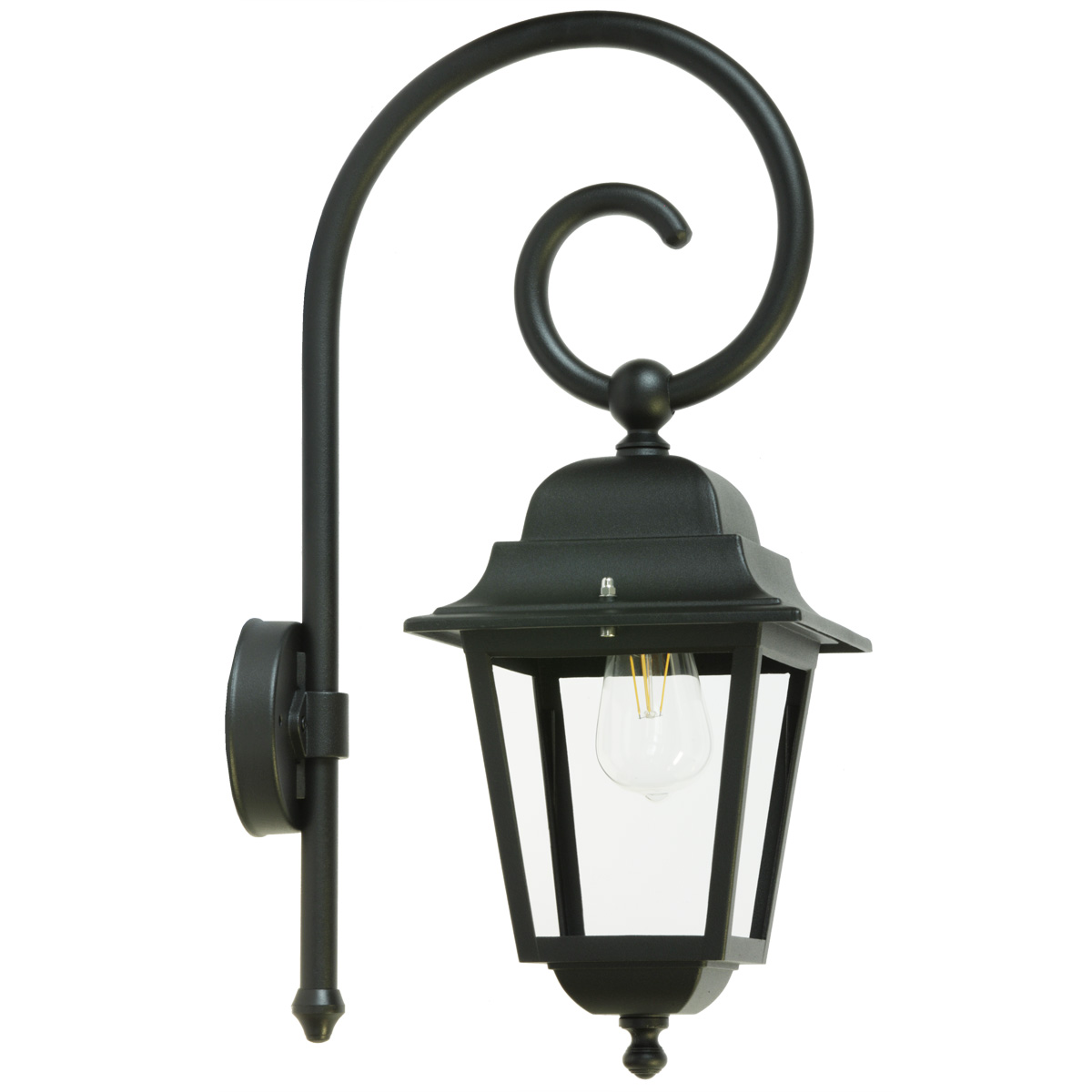 Small Wall Light for Outdoors with Crosier Arm