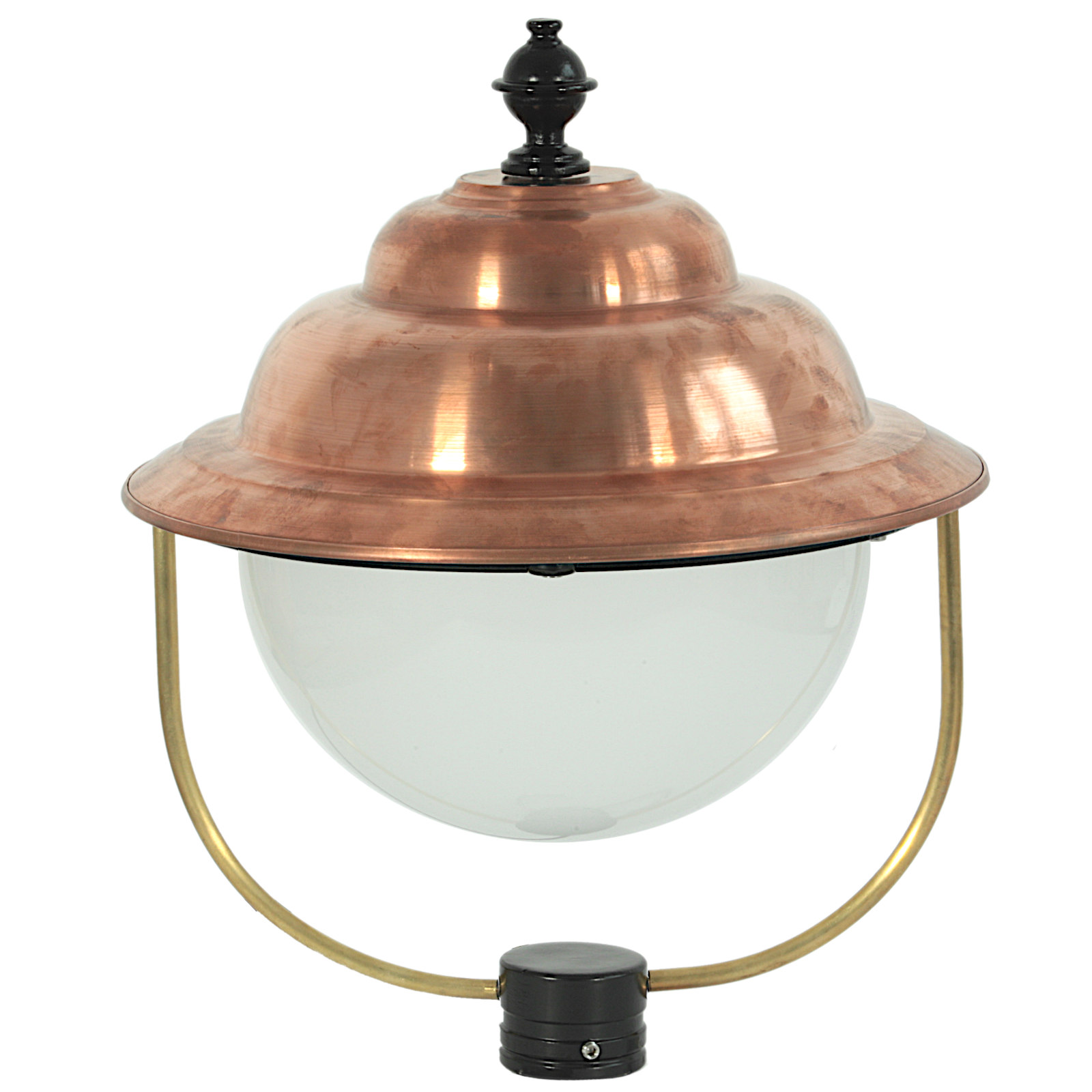 Reflektorleuchte mit Kupferschirm 44W: mit Kupferschirm, nach oben gerichtet, matt-satiniertes Acrylglas