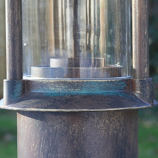 Bild 4: Pollerleuchte aus Schmiedeeisen AL 6521, Patina Handgefertigte Pollerleuchte aus Schmiedeeisen AL 6521: Pollerleuchte aus Schmiedeeisen AL 6521, Patina