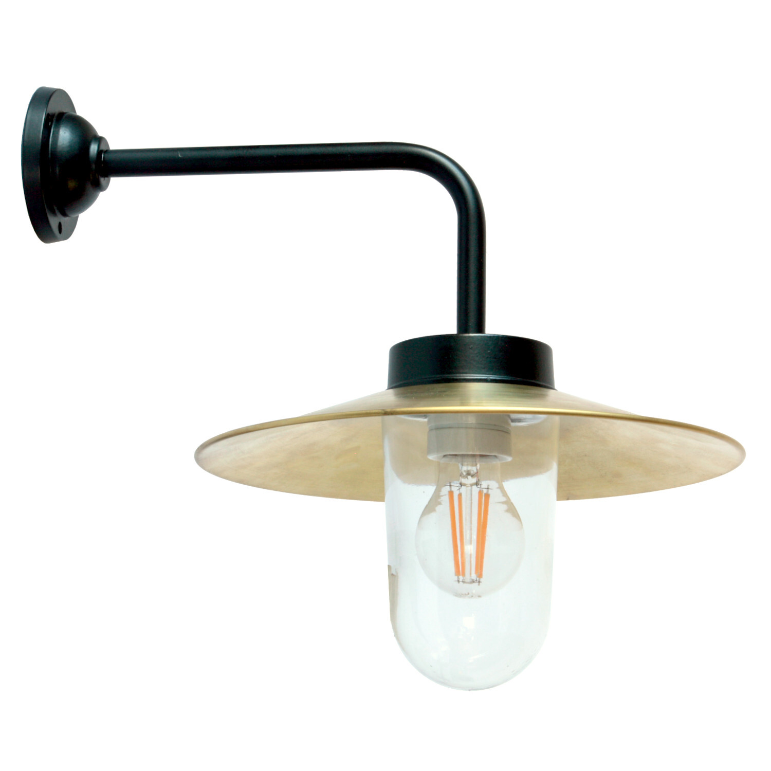 Classical Barn Lamp 38-90 BR-S with Brass Shade