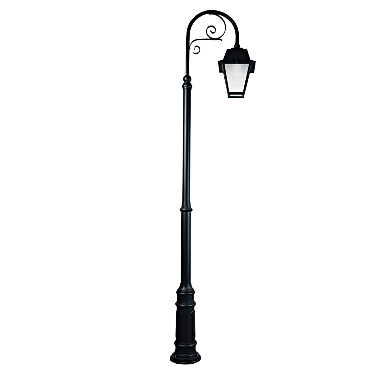 Nostalgic Lamp Post with Decorative Arm Nostalgic Lamp Post with Decorative Arm