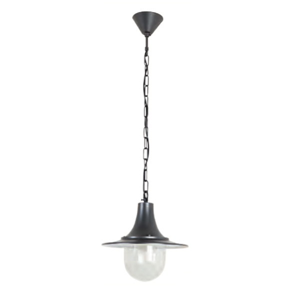 Hanging lamp for Outdoors with Makrolon Glass