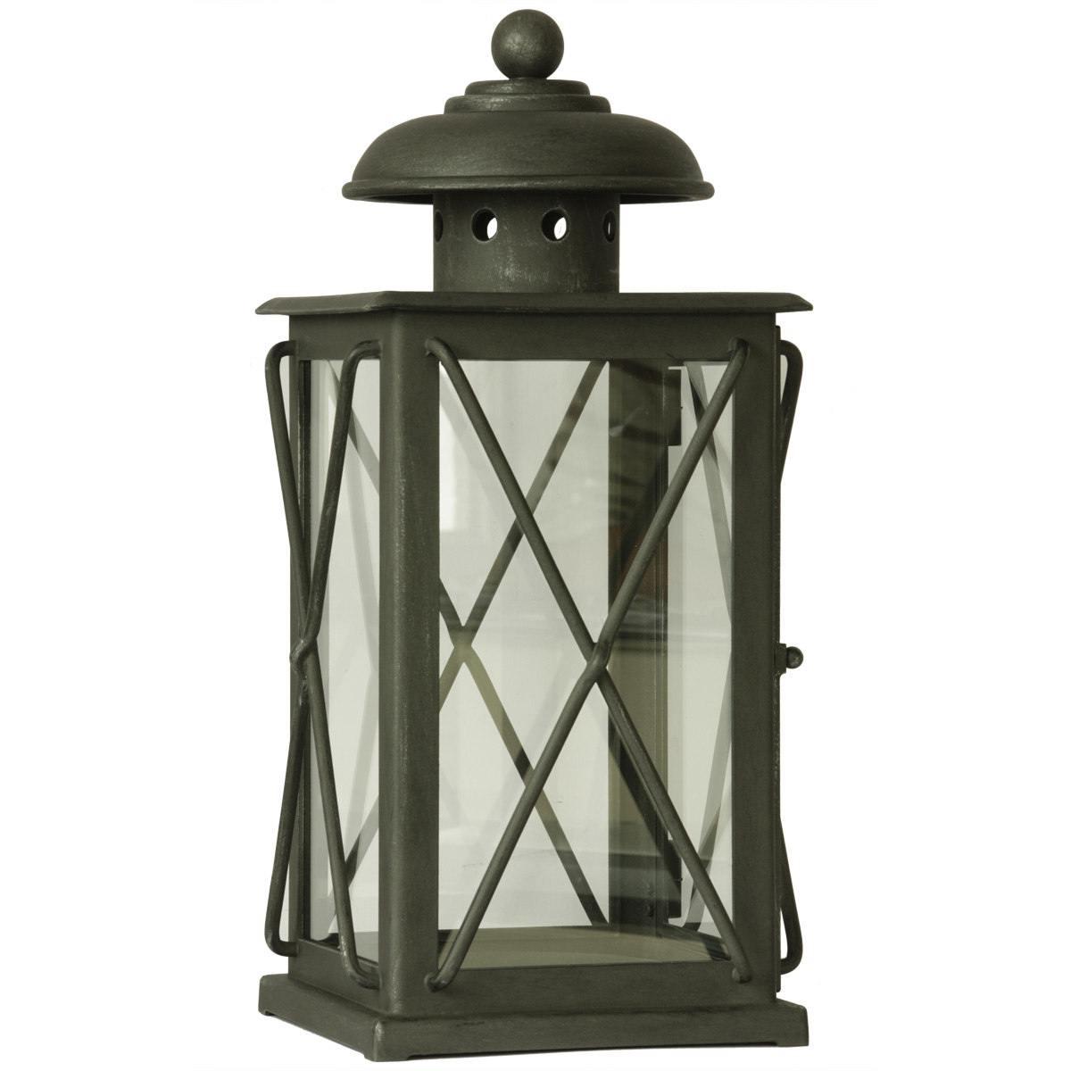 Großes klassisches Windlicht aus Schmiedeeisen B 8689 – Terra Lumi