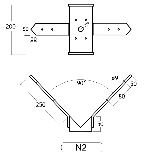 Outdoor Wall Light with Copper Top 415.41 CU: on request: corner module