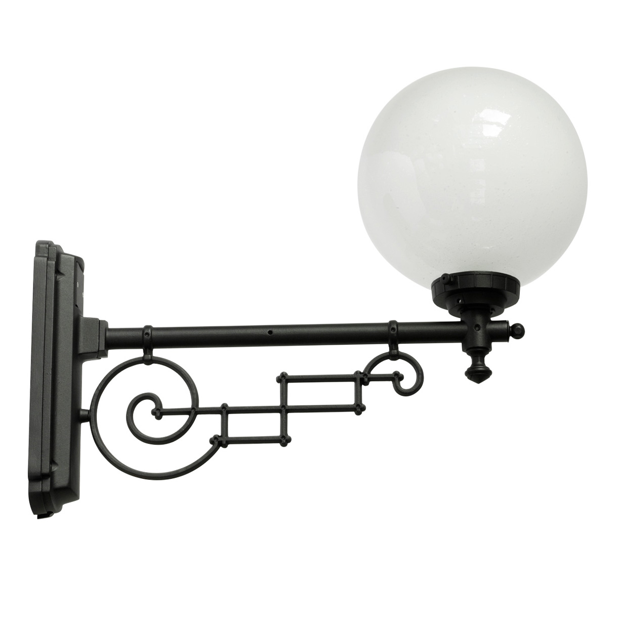 Large historical wall lamp with glass ball