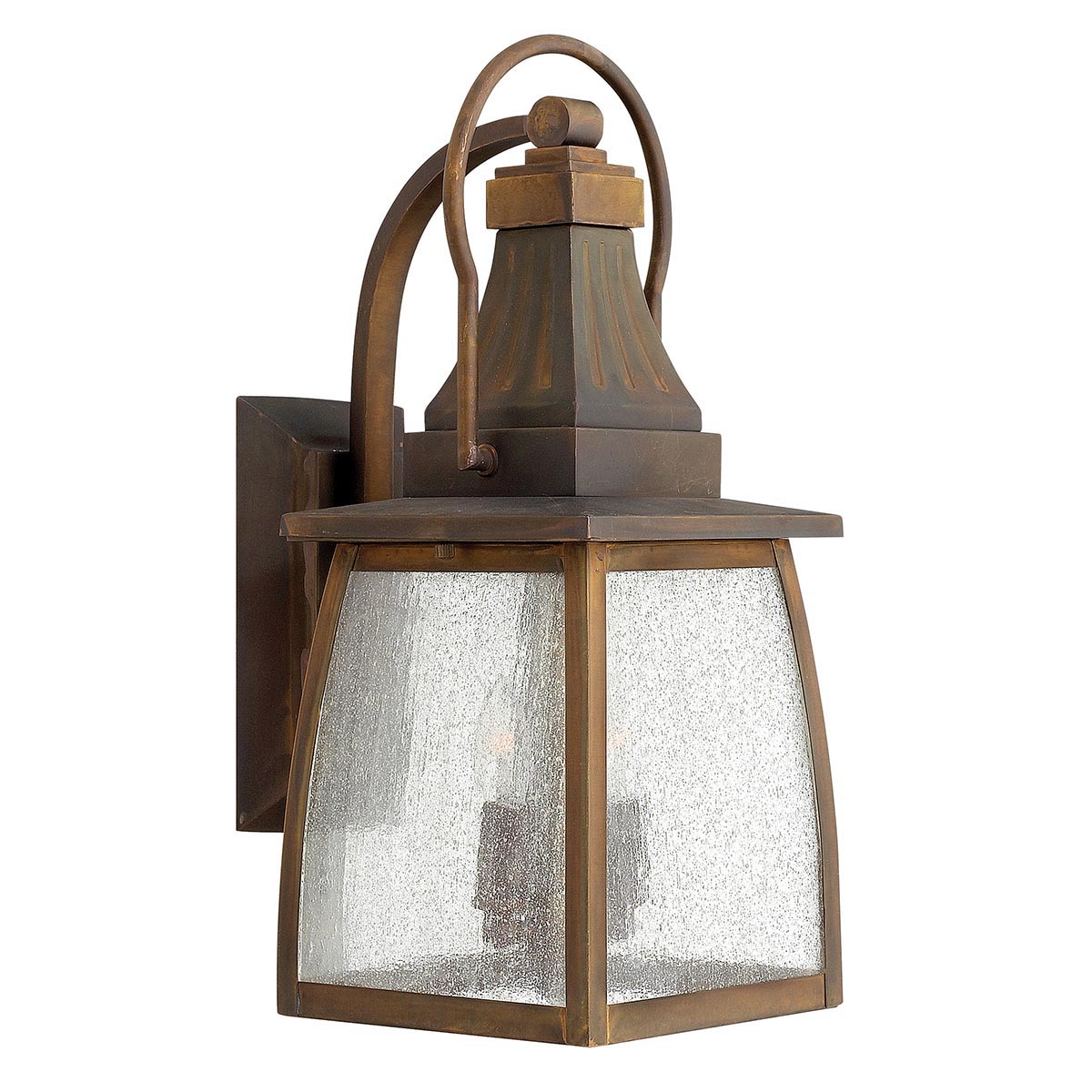 Brass Exterior Light With Bubble Glass