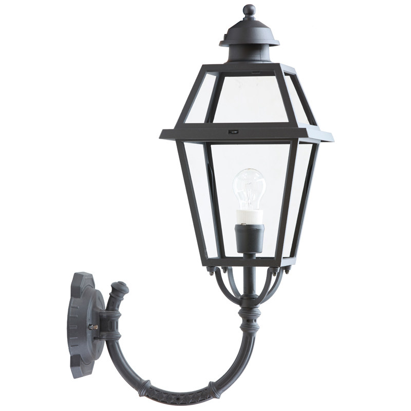 Bild 1: Klassische italienische Wandlampe, anthrazit, Klarglas, nach oben gerichtet Klassische italienische Wandlampe: Klassische italienische Wandlampe, anthrazit, Klarglas, nach oben gerichtet
