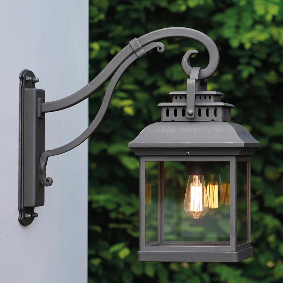 Exclusive Wrought Iron Four-Sided Wall Lantern WL 3692