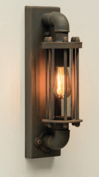 Industrial-Style Handcrafted German Outdoor Wall Lantern 3630