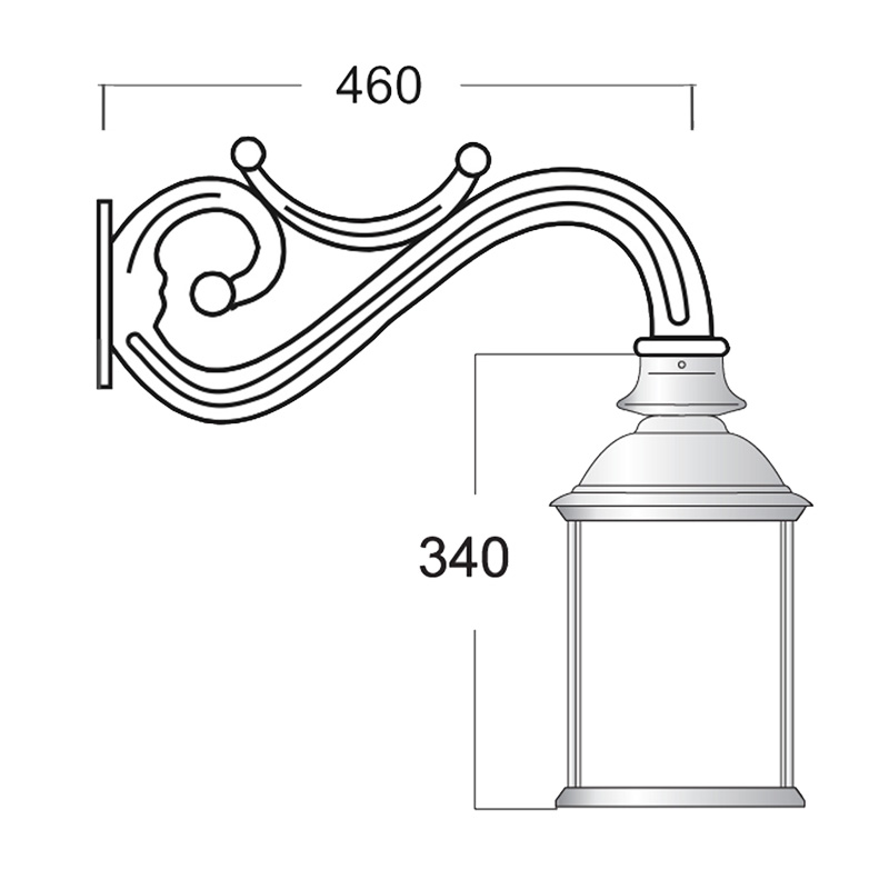 Bild 2: Art déco-Tubenleuchte 415.37 AW, kleines Modell, nach unten gerichtet Art déco-Tubenleuchte 415.37 zur Wandbefestigung: Art déco-Tubenleuchte 415.37 AW, kleines Modell, nach unten gerichtet