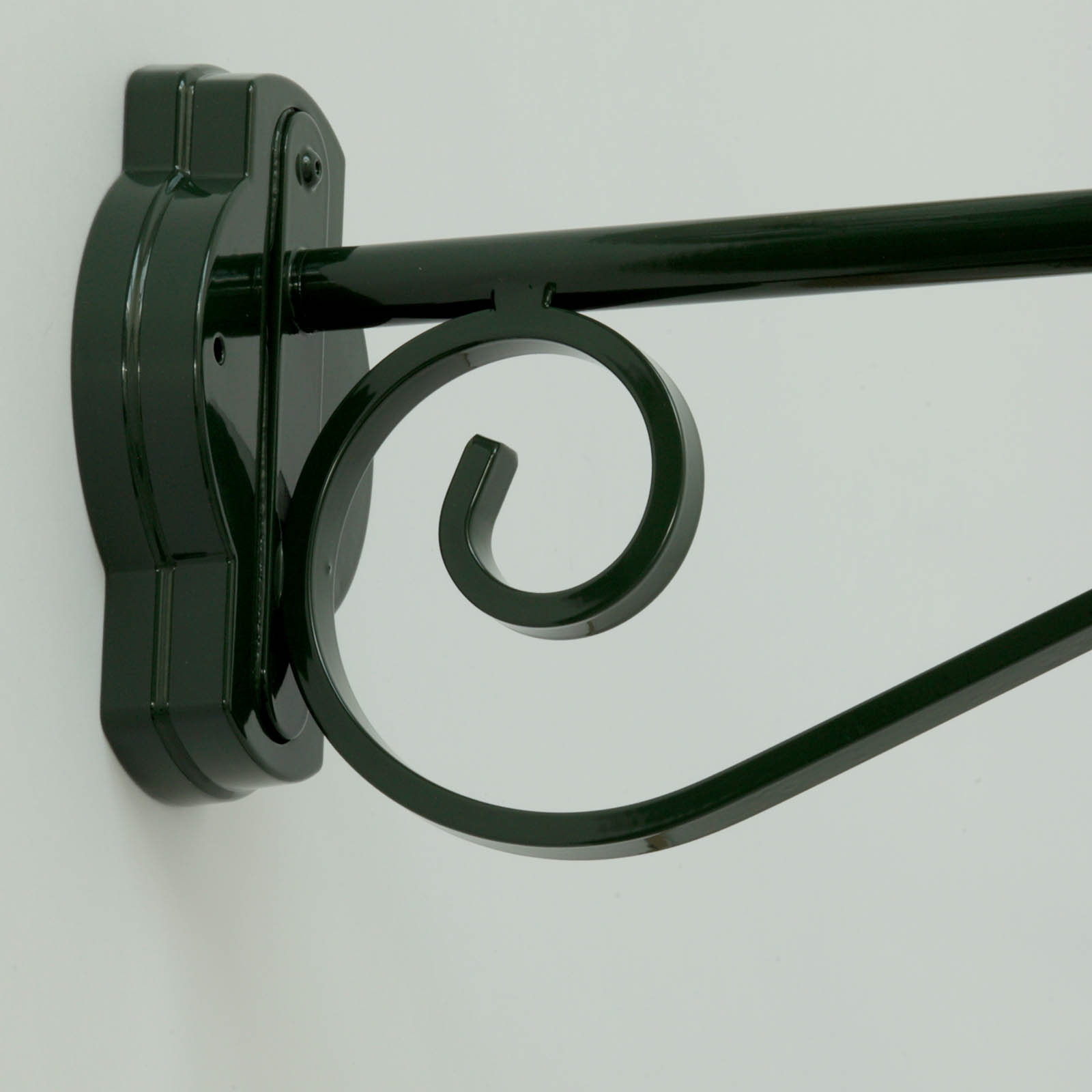 Outdoor Wall Light with Long Arm: Abgebildet in Tannengrün RAL 6009 (VE)