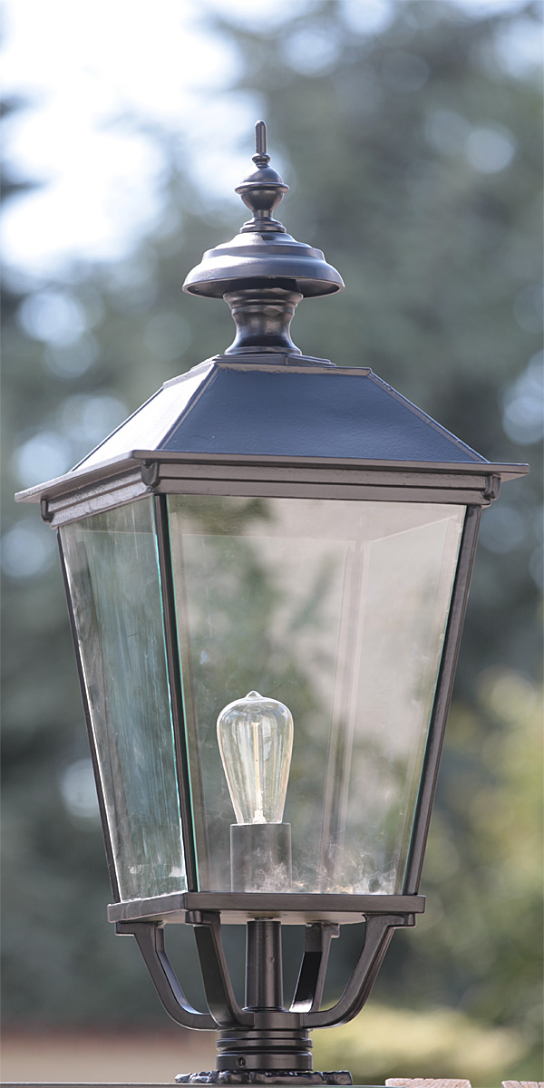 Gründerzeit-Gartenlampe aus Aluguss SO 50