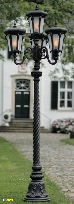 Classical Hexagonal Post Lamp with Four Lanterns AL 6869 Classical Hexagonal Post Lamp with Four Lanterns AL 6869
