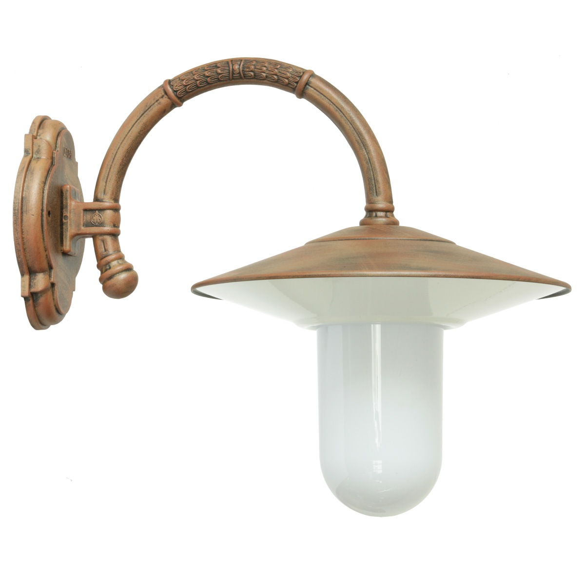 Italienische Außen-Wandlampe mit Makrolon-Glas Italienische Außen-Wandlampe mit Makrolon-Glas