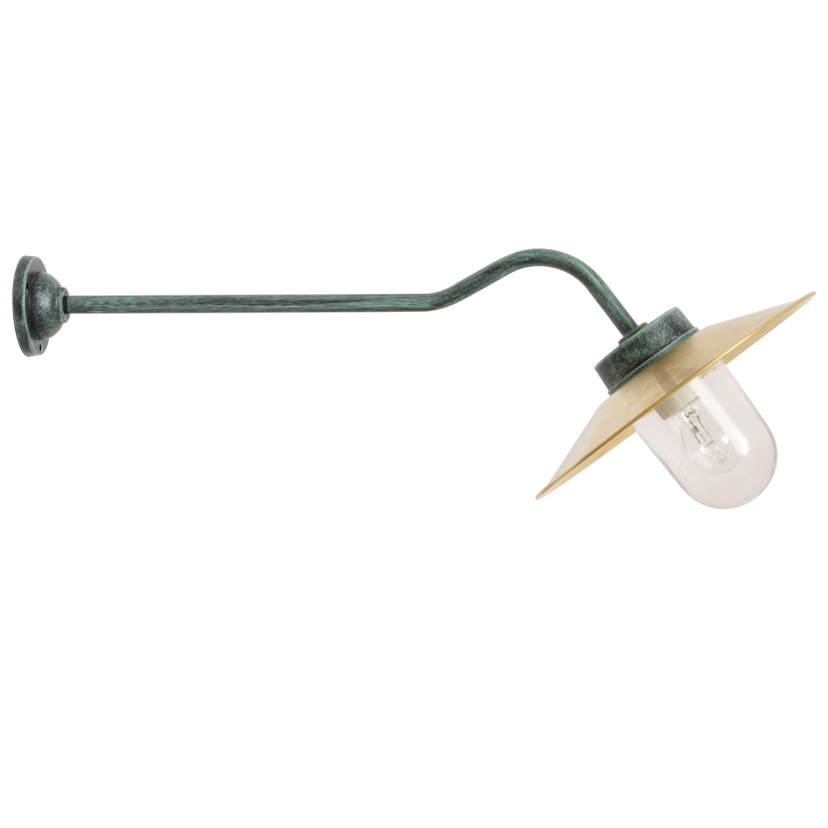 Classical Barn Lamp 38-45 BR-S L with Brass Shade