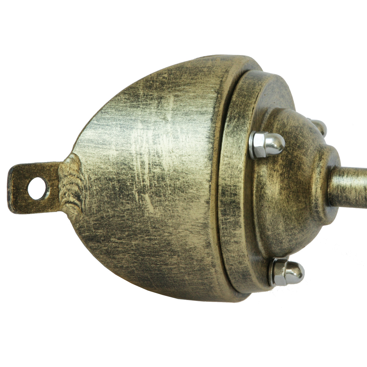 Historische Hofleuchte mit Kupferschirm 38-45 BCU: Wandschild mit Eckmodul in Bronze