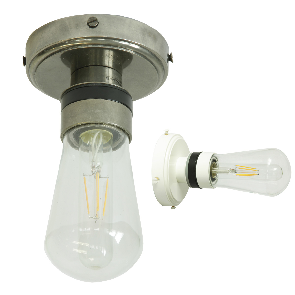 Wand- oder Deckenleuchte Corlia mit Glaskolben und LED, IP65 Wand- oder Deckenleuchte Corlia mit Glaskolben und LED, IP65
