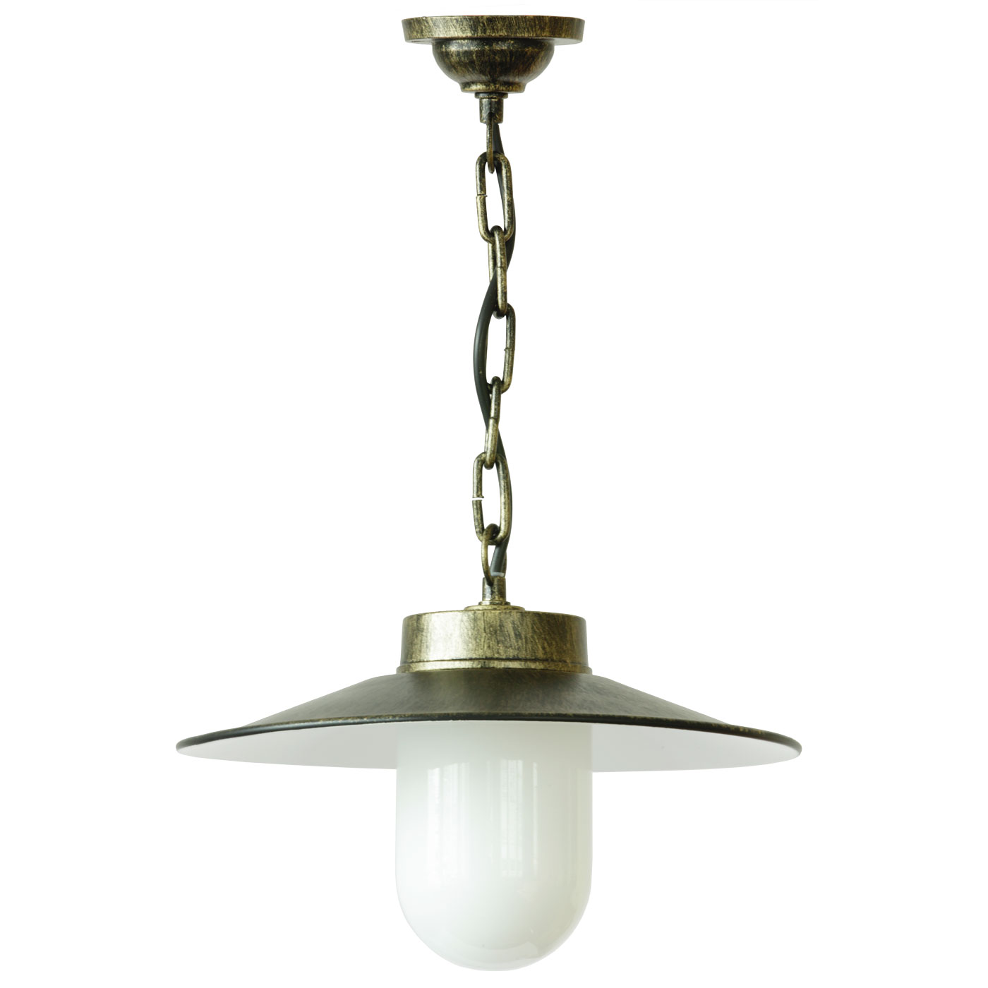 Antique-Coloured Pendant Barn Light 38-Z