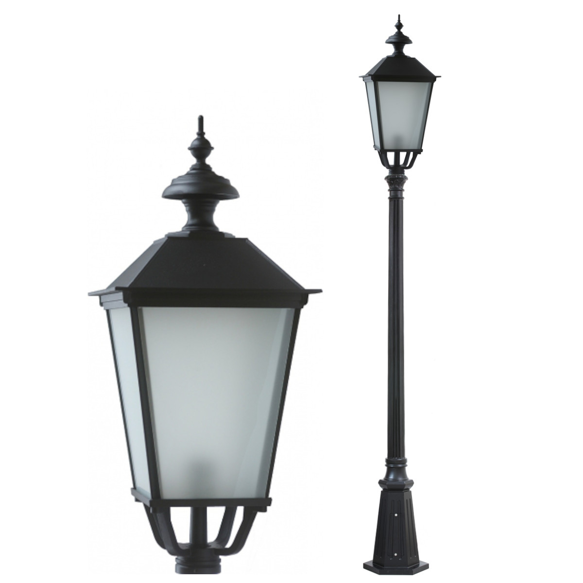 Mastleuchte mit vierseitiger Laterne Rodos GP3K.53 Mastleuchte mit vierseitiger Laterne Rodos GP3K.53