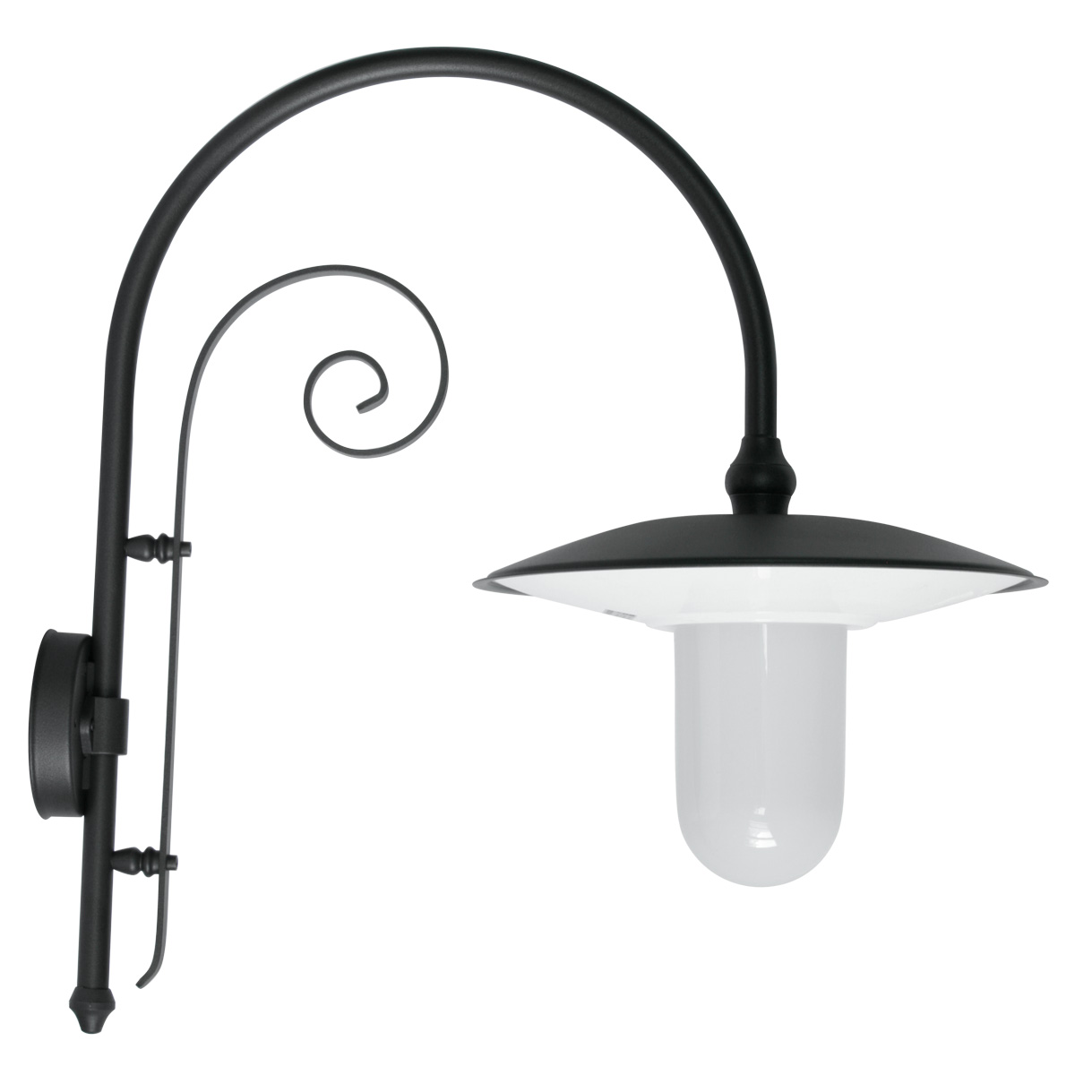 Large Italian Wall Light for Outdoors With Decorated Bow-Arm
