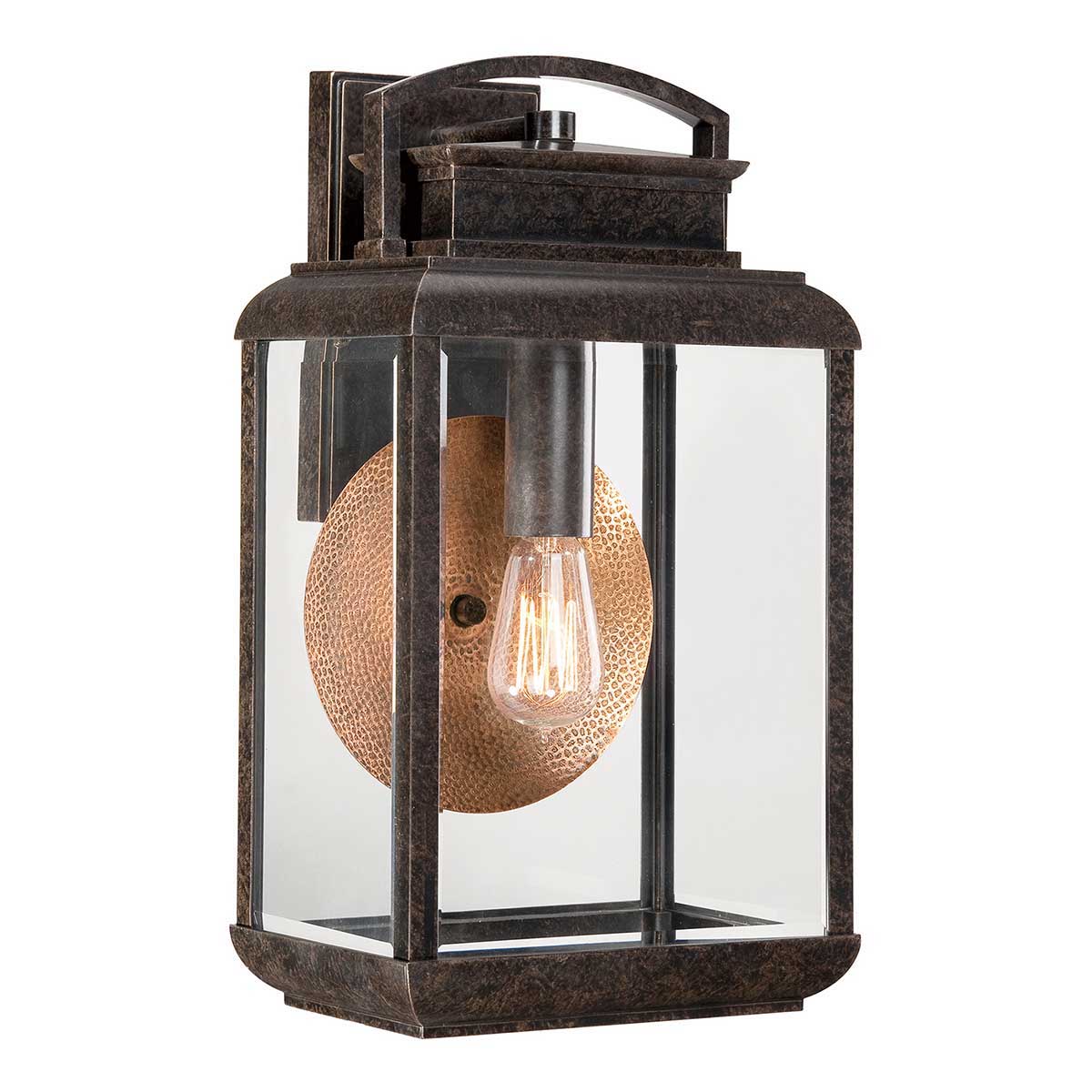 Large Outdoor Light With Copper Reflector, 46 cm