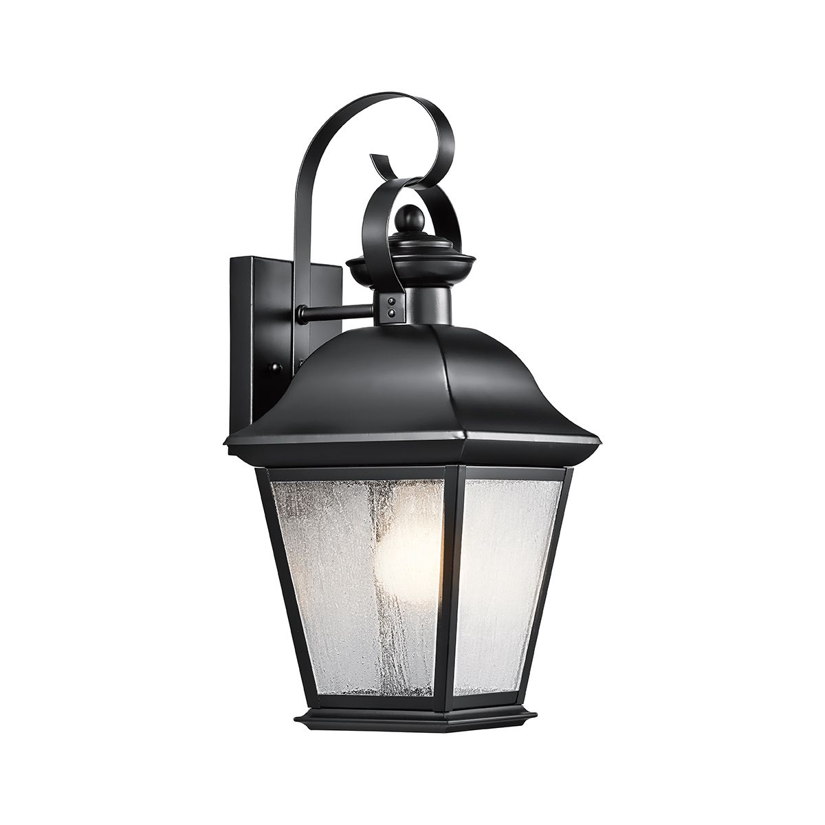 Traditional Black Wall Lantern, 43 cm